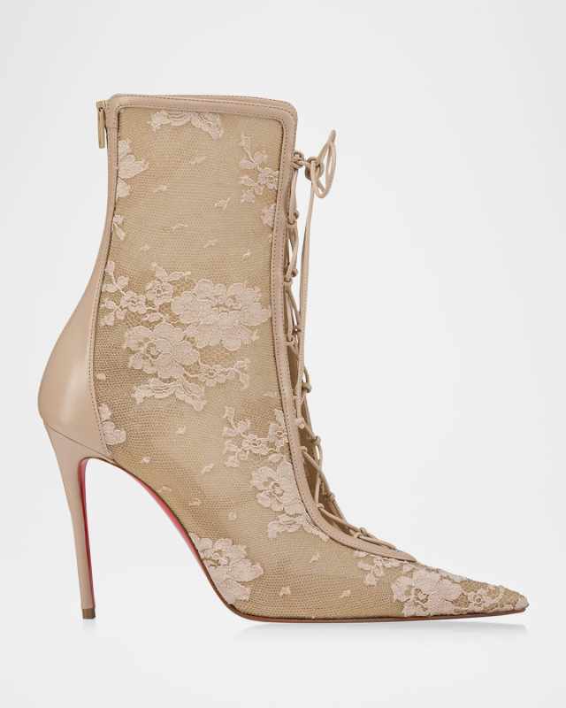 KM Lace Red-Sole Booties
